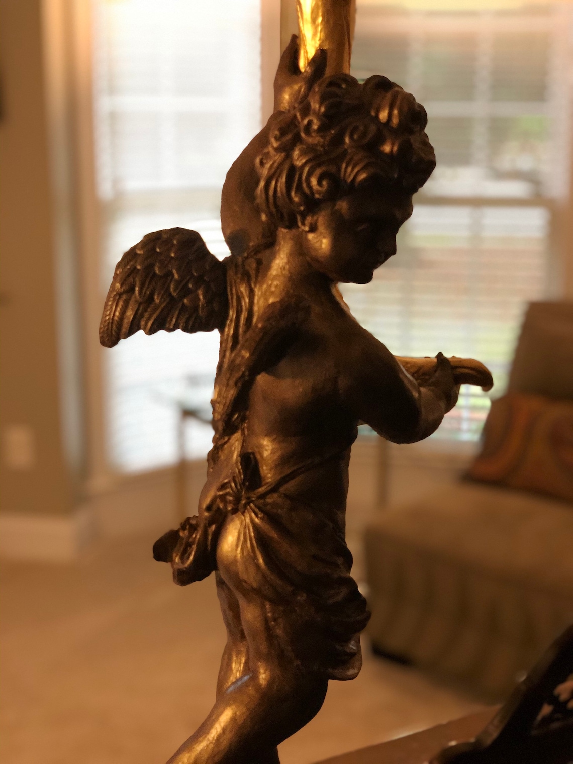 29 Inch 1/2 Scale Bronze Titanic Grand Staircase Cherub Lamp Etsy Canada