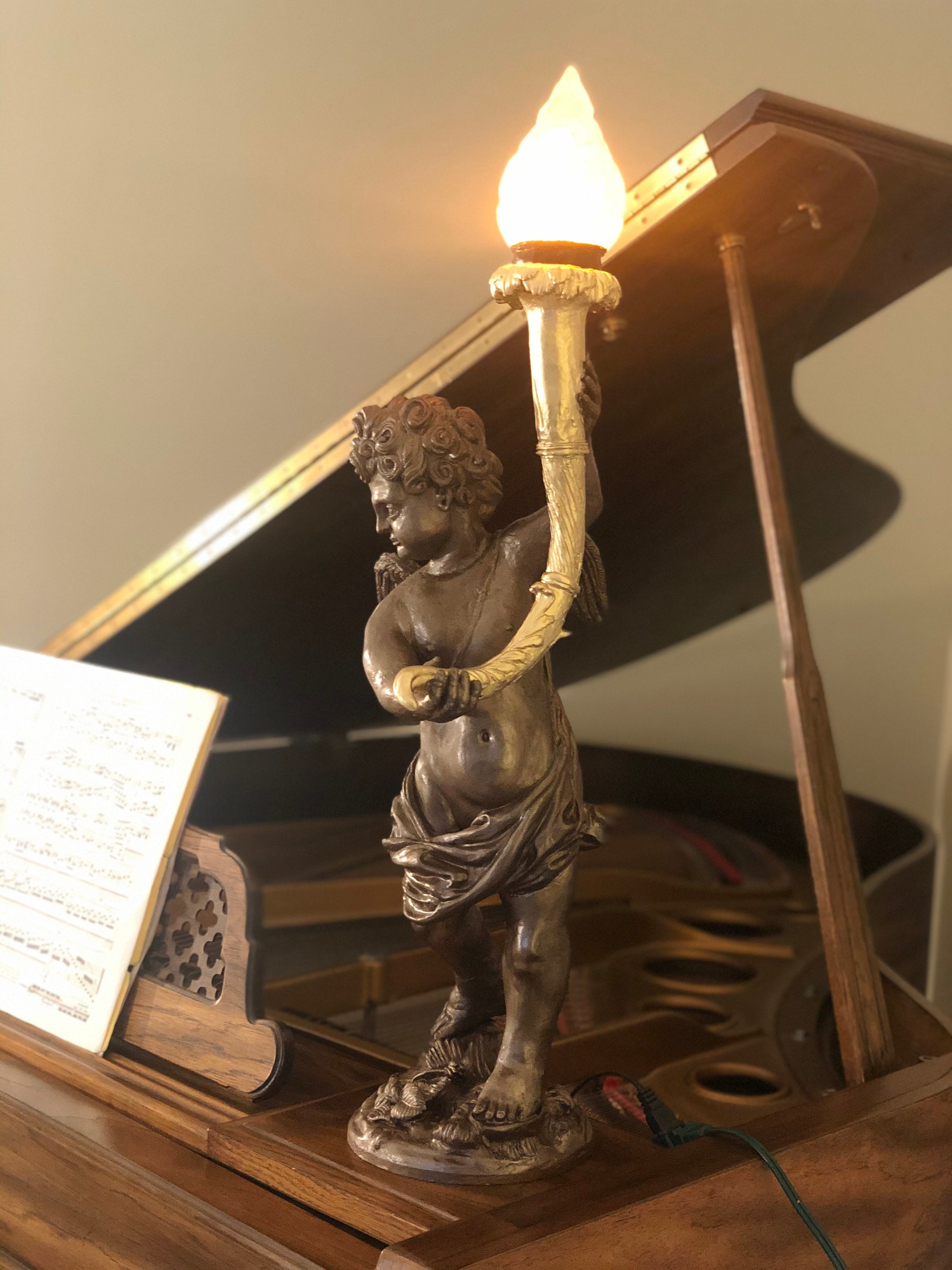29 Inch 1/2 Scale Bronze Titanic Grand Staircase Cherub Lamp Etsy Canada