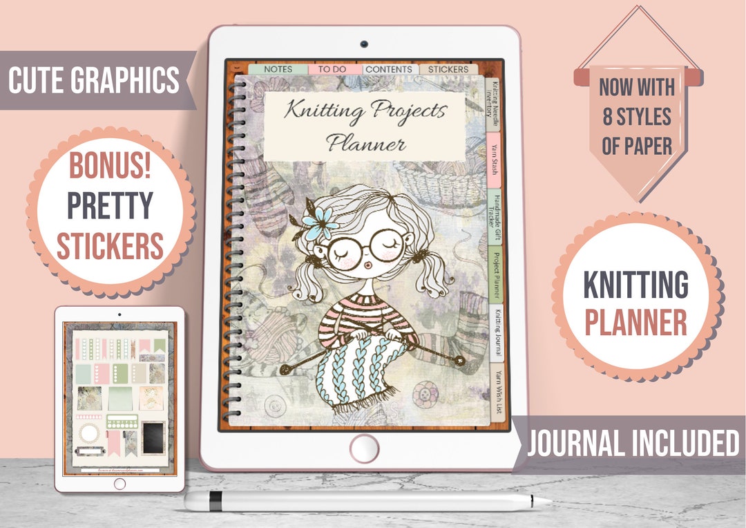 Knitting Project Planner, Knitting Journal