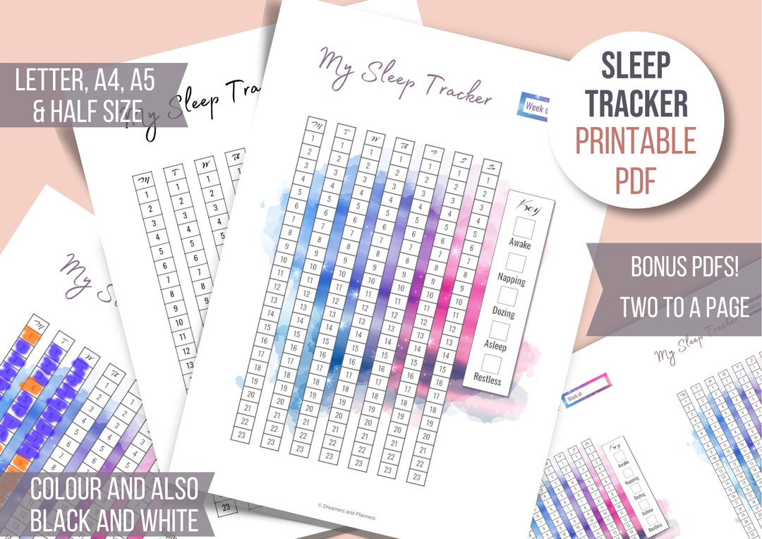 SLEEP TRACKER Printable Tracker Habit Tracker Sleep Log Bullet - Etsy ...