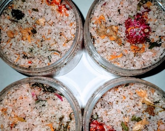Baño de pies con menta, sal de Epsom, sal del Himalaya y aceites esenciales