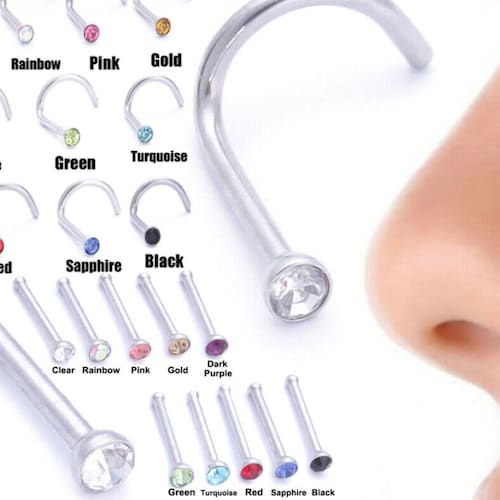 Dainty O Ring Nose Chain Nose Piercing Chain Nostril Chain Etsy