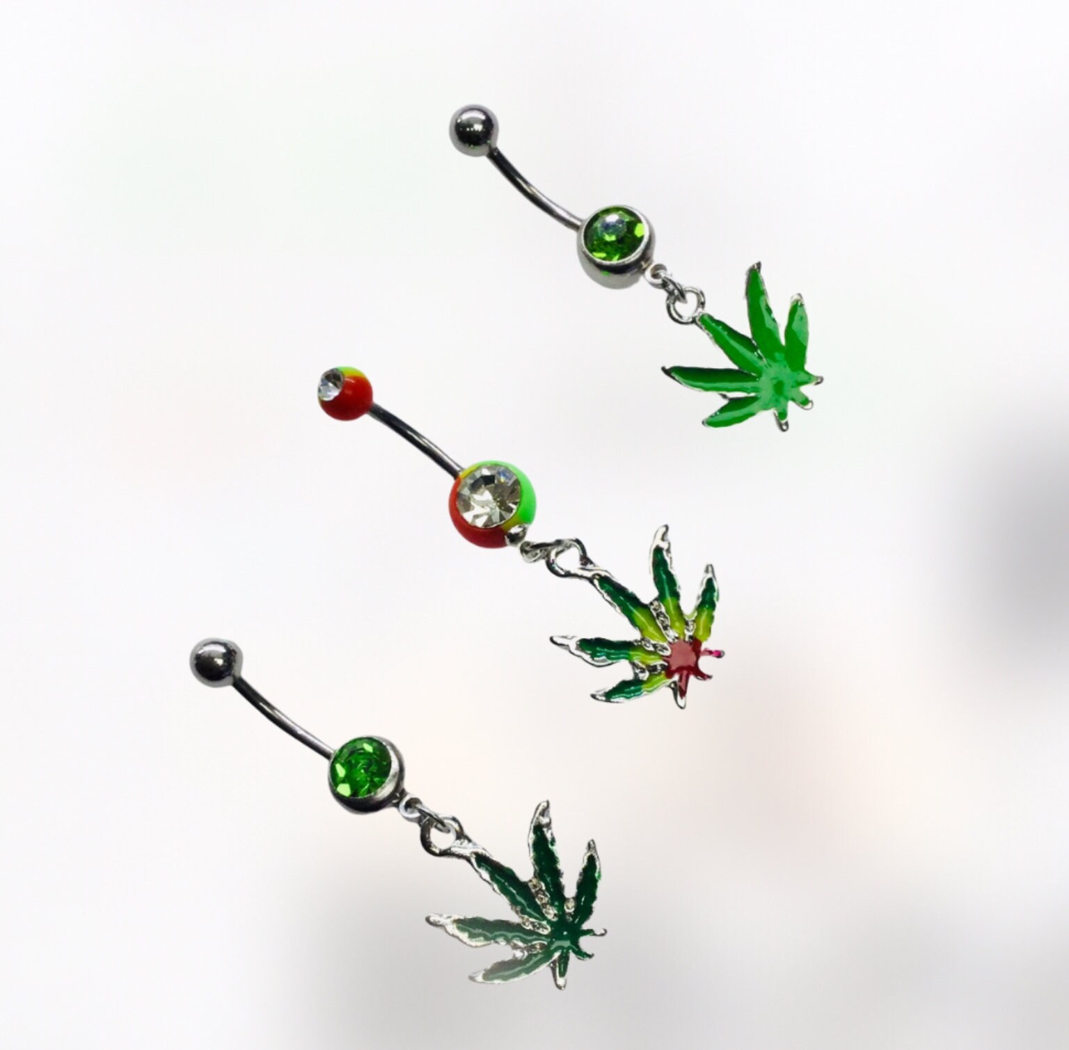 Weed plant 2024 belly button rings