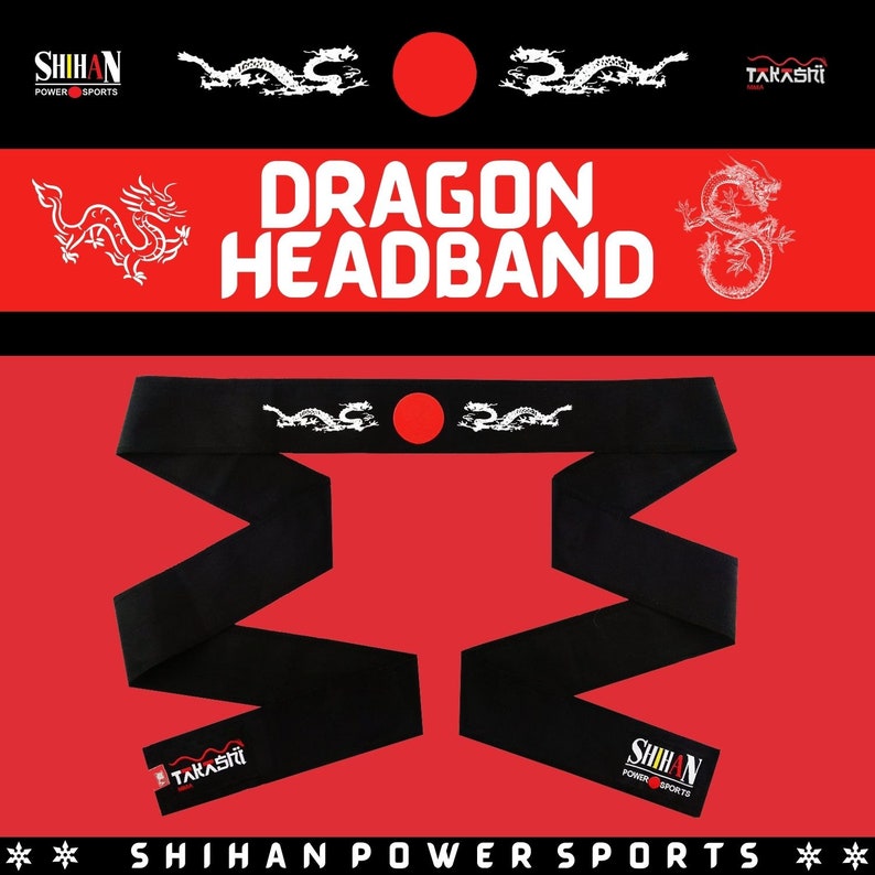 Bruce Lee Martial Arts Headband Tenugui Samurai DRAGON Etsy