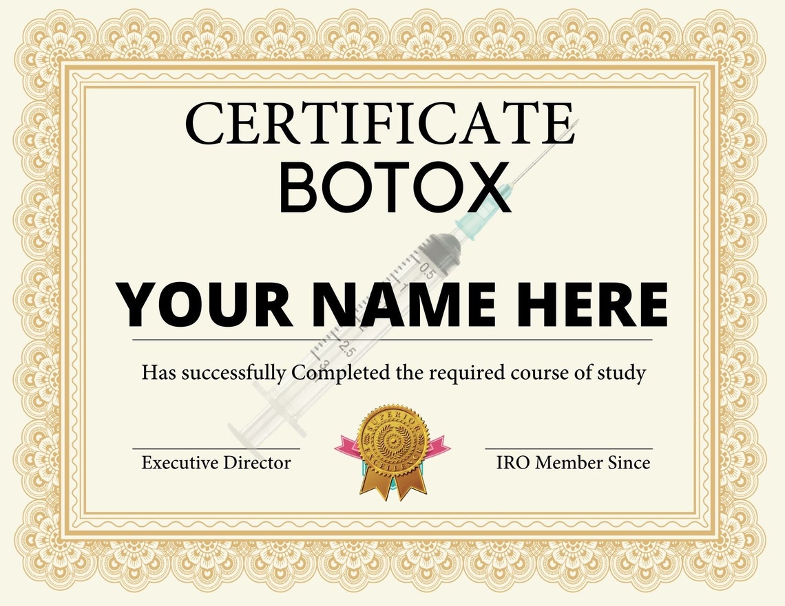 Botox Training Certificate prntbl concejomunicipaldechinu gov co Botox Training Certificate prntbl concejomunicipaldechinu gov co