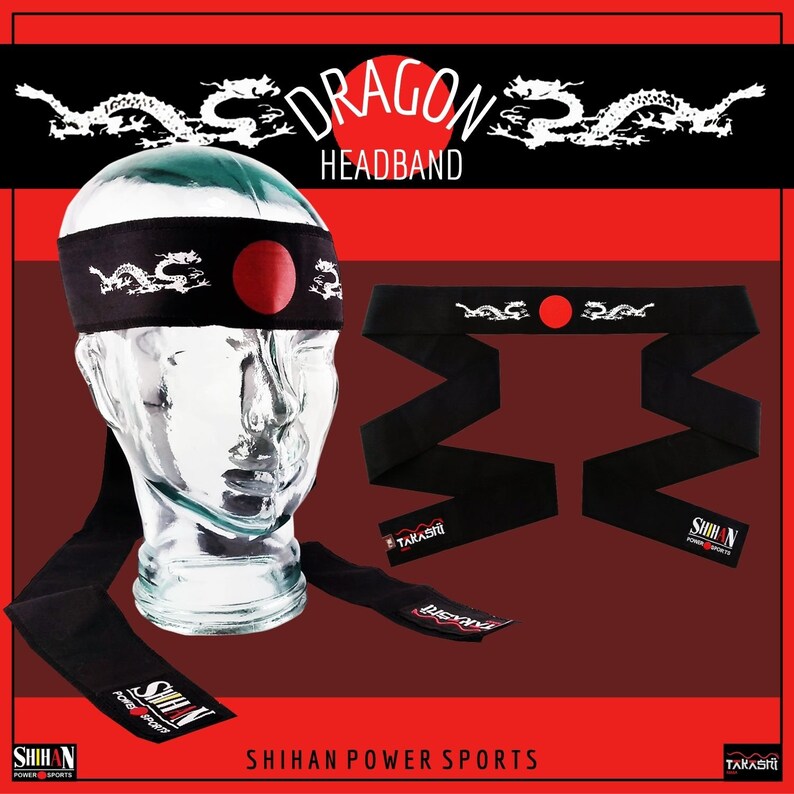 Bruce Lee Martial Arts Headband Tenugui Samurai DRAGON Etsy