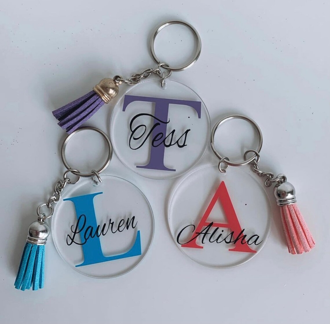 Personalised Key Rings / Key chains / For her / Birthday Etsy