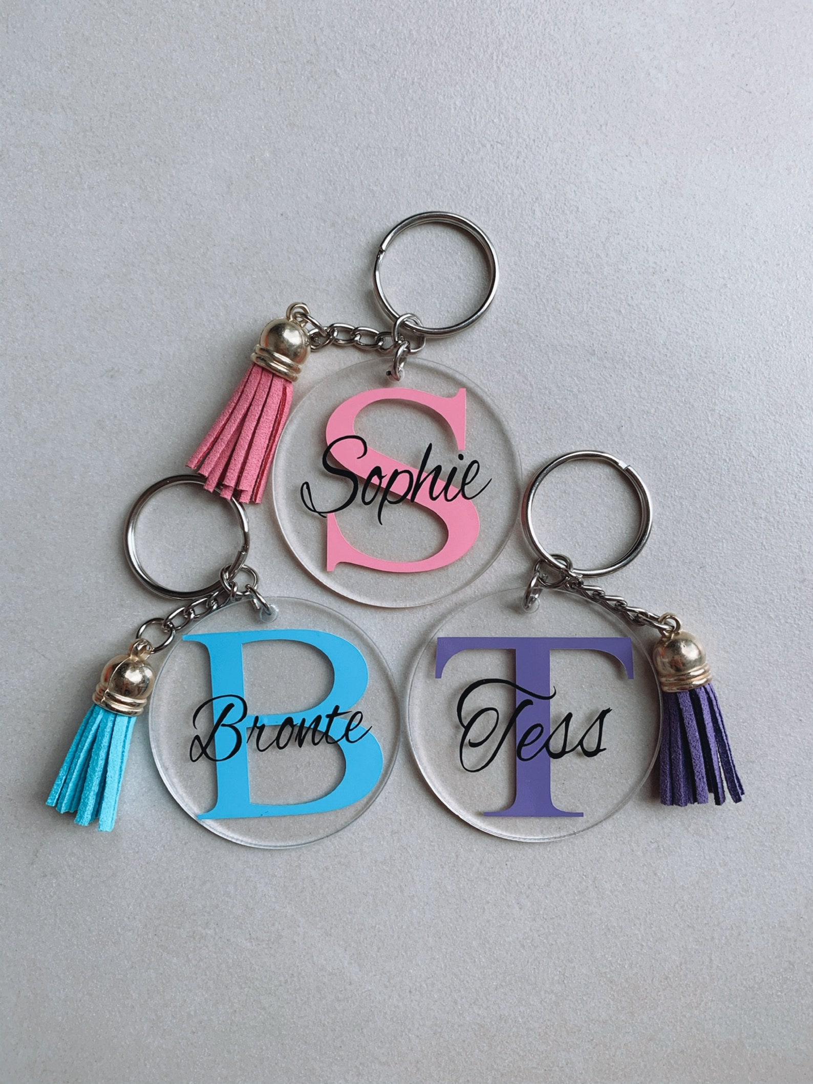 Personalised Key Rings / Key chains / For her / Birthday Etsy