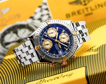 BREITLING Chronomat Chronograph Automatic Chronometer Blue Dial Men’s Watch Item