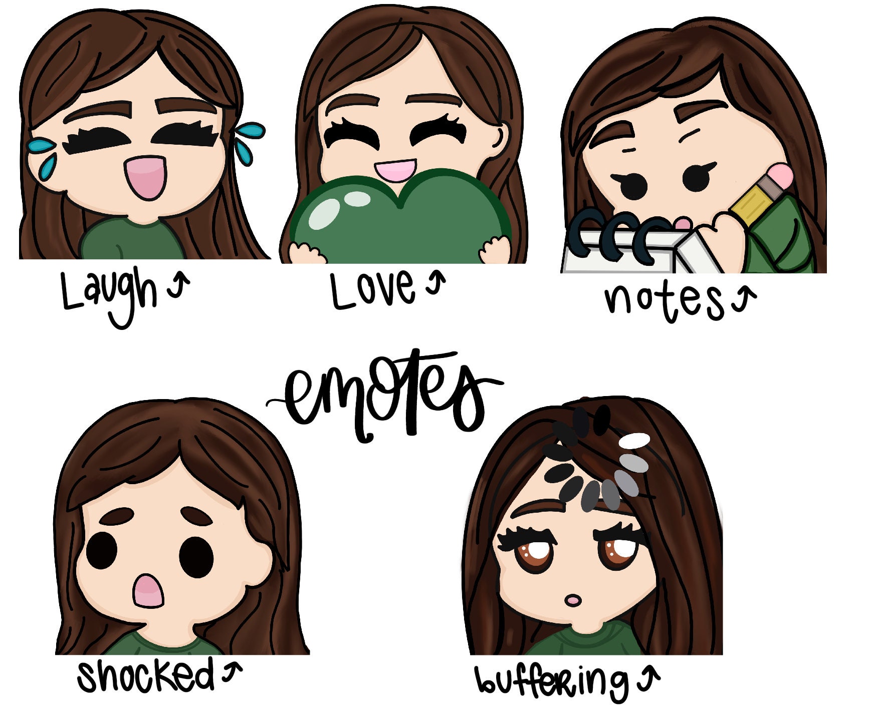 Custom Twitch Emotes Chibi Emotes Etsy