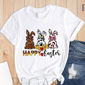 Easter Bunny Shirt, Happy Easter Shirt, Easter Leopard Shirt, Easter Shirt, Easter Day Shirt, Easter Day Gift, Easter Matching Shirt