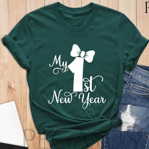 My 1st New Year Shirt, Cute Baby Clothes, New Years Baby Bodysuit for Boy or Girl, First New Year Baby Boy Outfit, Baby 1st New Year Tee