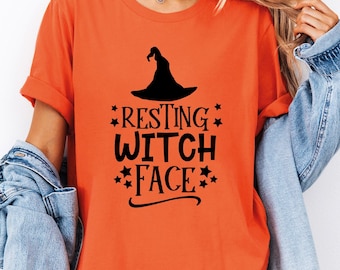Resting Witch Face Shirt, Halloween Graphic Tee, Funny Halloween Shirt, Halloween Witch Shirt, Women Fall Shirt, Halloween Party T-shirt