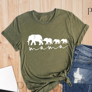 Elephant Mom Shirt, Mama Baby Elephant Tee, Elephant Lover Shirt, Funny Mom Shirt, Gift For Mom, Mom T-Shirts, Cool Mom Shirts