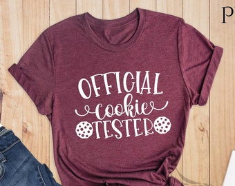 Official Cookie Tester Shirt, Cute Christmas Shirt, Christmas Bake Tester Shirts, Family Christmas Tee, Christmas Shirt For Kids