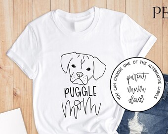 Puggle Mom Shirt, Puggle Gift, Dog Mom Gift, Puggle Shirt, Dog Mom Shirt, Puggle Lover Gift, Pug Shirt, Puggle Tee Shirt, Pug Mom Shirt