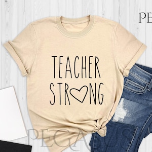 Teacher Strong Tee, Teacher Shirt, Distance Learning, Teacher Life, Teacher Appreciation, Quarantine Shirts, Quarantine Teacher Shirt image 1
