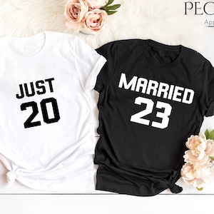 Just Married Shirts, Honeymoon Shirts, Couples Shirts, Wedding T-shirt, Engagement Gift, Bride and Groom Gift, Couple Shirts, Matching Tees