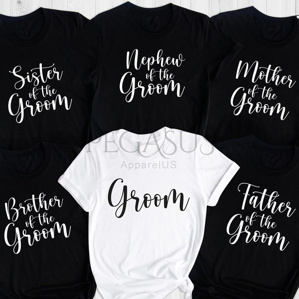 Groom - Bride Family Squad Shirt, Bridal Family Shirt, Bride Shirt, Groom Gift, Bridal Gift, Wedding Gift, Bridal Party T-shirts
