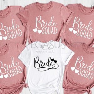 Bride Shirt, Bride Squad Shirt, Bridal Gift, Wedding Gift, Wife Shirt, Bridesmaid Shirt, Bachelorette Squad Shirts, Bachelorette Shirt