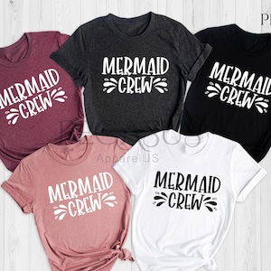 Mermaid Crew Shirt, Mermaid Shirt, Mermaid Tee, Mermaid T-Shirt For Girls, Little Mermaid T-Shirt, Sea T-Shirt, Mermaid Friends Shirt