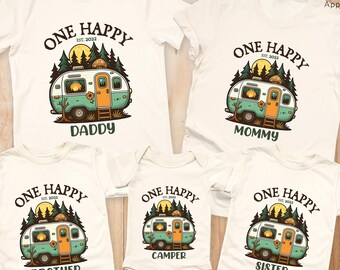 One Happy Camper Birthday Shirt, Custom Family Camping Shirt, Daddy Camper, Mommy Camper Shirt, Family Vacation Shirts, Custom Camper Shirt