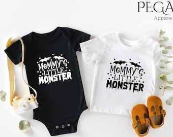 Mommy's Little Monster Shirt, Kids Halloween Tee, Halloween Baby Boy Shirt, Halloween Baby Girl Shirt, Halloween Little Monster Shirt
