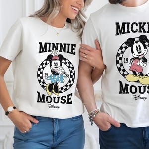 Retro Mickey Shirt, Vintage Minnie Shirt, Disney Vacation Shirt, Disneyland Mickey Shirt, Magic Kingdom Minnie Tee, Classic Mickey Minnie