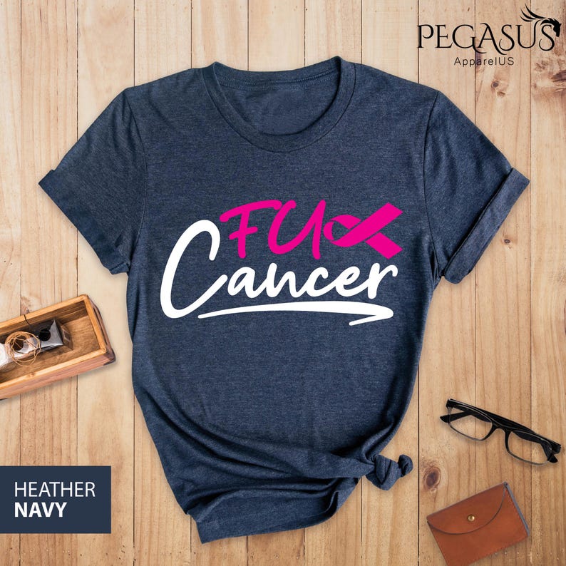 Fuck Cancer Shirt, Breast Cancer T-Shirt, Cancer Survivor Shirt, Positive Vibes, Fighter Shirt, Breast Cancer, Cancer Ribbon Shirt image 7