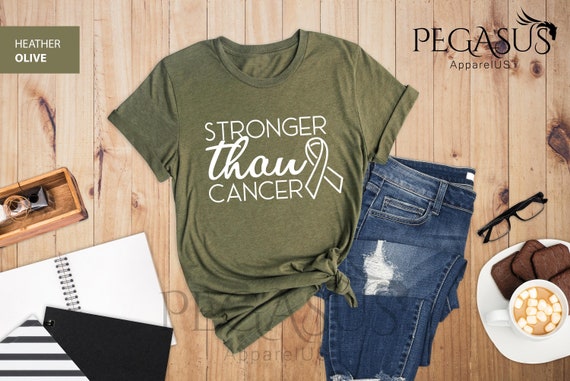 Stronger Than Cancer Shirt, Cancer T Shirt, Breast Cancer Shirt, Cancer Awareness Tee, Cancer Warrior T-Shirt, Survivor With Cancer Shirt