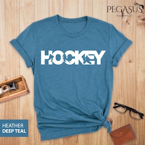 Hockey T-Shirt, Hockey Tee, Ice Hockey Shirt, Hockey Player Shirt, Hockey Gifts, Hockey Coach Shirt, Love Hockey Shirt, Hockey Lover Mom Tee image 5