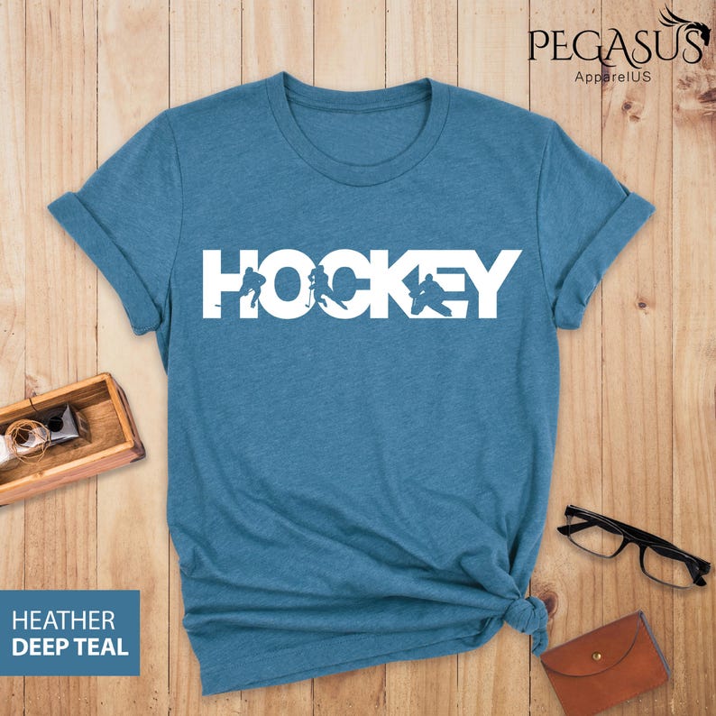 Hockey T-Shirt, Hockey Tee, Ice Hockey Shirt, Hockey Player Shirt, Hockey Gifts, Hockey Coach Shirt, Love Hockey Shirt, Hockey Lover Mom Tee image 5