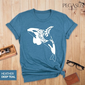 Orca Whale Mandala Shirt, Orca Family Shirt, Floral Orca Shirt, Killer Whale Shirt, Orca Gift, Save Ocean Animals Shirt, Gif For Him Her