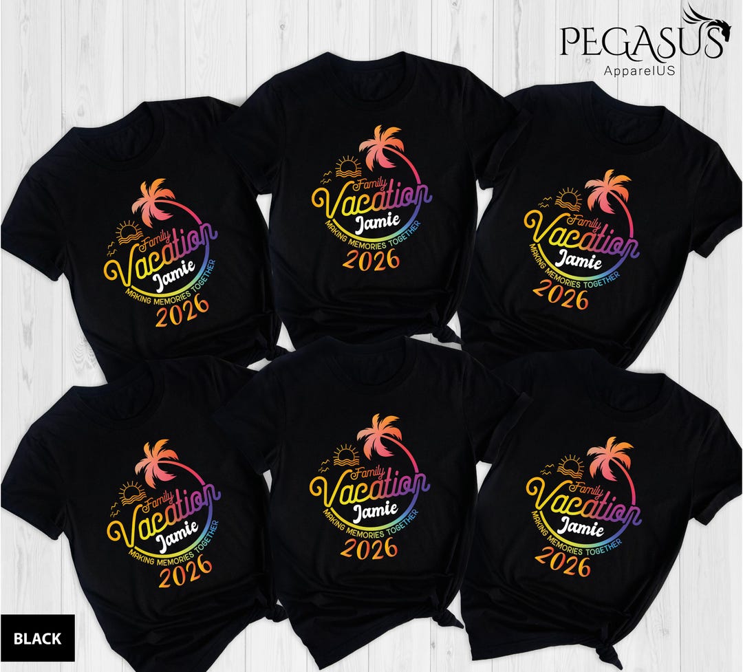 Personalized Family Vacation 2026 Shirt Custom Name Shirts, Friends ...