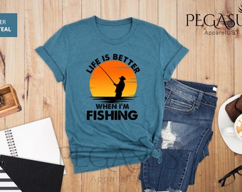 Life Is Better When I'm Fishing Shirt, Fish Shirt, Dads Fishing Shirt, Fishing Shirt, Fish Shirts, Fathers Day Shirt, Funny Fishing Shirt