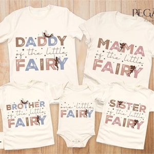 Fairy Birthday Family Matching Shirts, Fairy 1st Birthday T-shirts, Mommy and Me T-Shirt, Fairy Birthday Party Tees for Fairy Theme Birthday