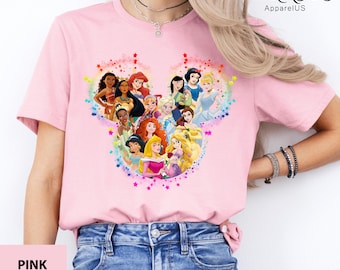 Disney Princess All Characters Shirt, Cute Princess Shirt, Disney Cute Shirt, Disney Princesses, Disney Tees, Magic Kingdom, Princess Bday