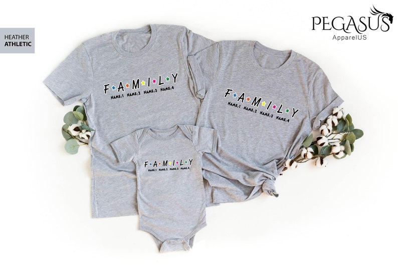 Custom Family Shirt, Customized Names Of Family Shirt, Custom Name Shirt, Family Shirt, Custom Shirt, Name List Shirt, Family Matching image 1