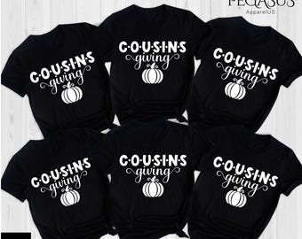 Cousins Giving Pumpkin Shirt, Thanksgiving Cousin Crew Shirts, Thanksgiving Family Gift, Thanksgiving Matching Shirts For Cousins