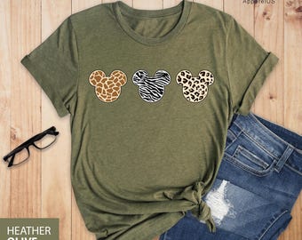 Disney Animal Safari Kingdom Shirt, Disney Mickey Shirt, Mickey Head Cheetah Shirt, Disney Family Vacation Shirt, Disney Mickey Leopard Tee