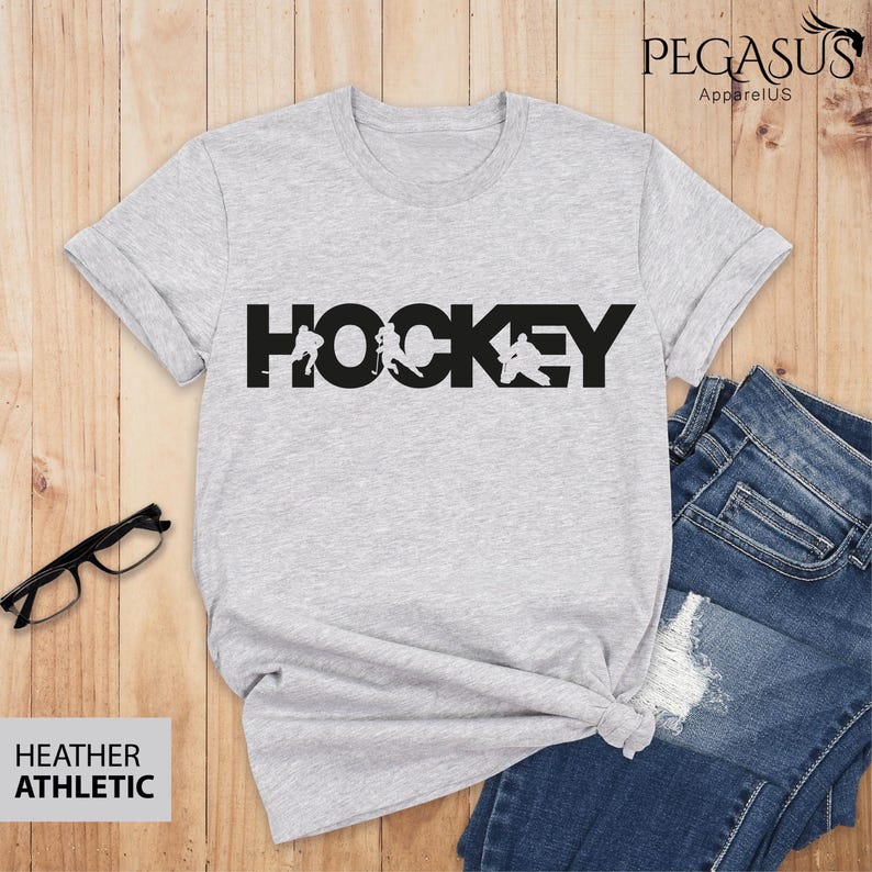 Hockey T-Shirt, Hockey Tee, Ice Hockey Shirt, Hockey Player Shirt, Hockey Gifts, Hockey Coach Shirt, Love Hockey Shirt, Hockey Lover Mom Tee image 2
