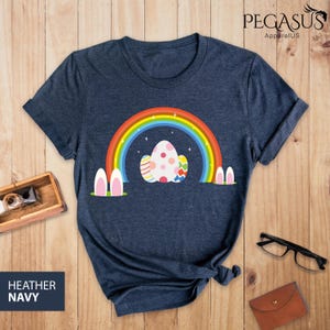 Easter Rainbow Shirt, Easter Day Kids Shirt, Inspirational Spring Tee, Positive Women Shirt, Easter Birthday Shirt, Rainbow Lover Kids Gift