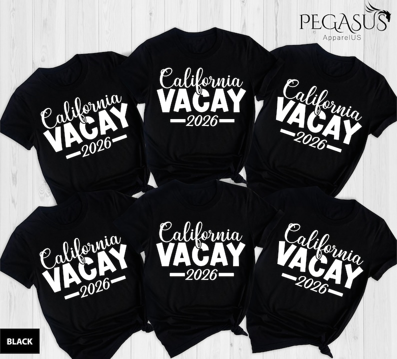 California Vacay 2026 Shirt, West Cost Vacation Tee, California Dreaming Tee, Family Vacation Shirt, Cali Girl Shirt, Trendy California Tee image 1