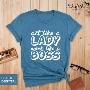 Think Like a Lady Act Like a Boss Tshirt - Etsy