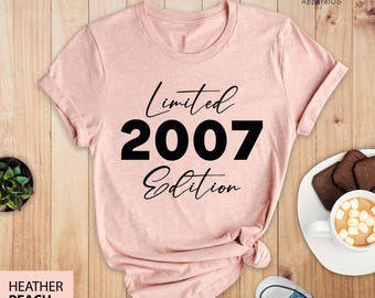 18th Birthday Gift Girl, 18th Birthday Shirt, 18th Birthday T Shirt, Limited Edition 2007 Sweatshirt, 18th Birthday Sweatshirt for Girl