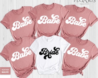 Bachelorette Party Shirts, Bride Babe Matching Shirts, Bachelorette Shirts, Bride Babe Tee, Bridal Party Shirts, Bachelorette Gifts,