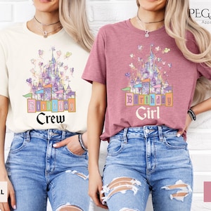 Disney Birthday Girl, Birthday Crew, Disney Birthday Shirt, Disneyland Birthday Trip, Disneyworld Best Birthday Ever, Disney Castle Birthday