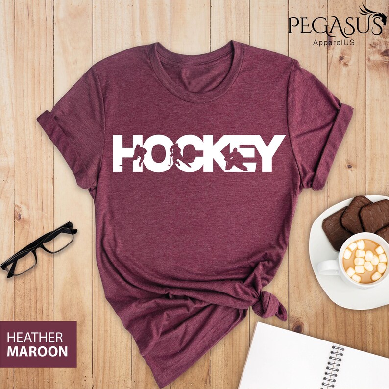 Hockey T-Shirt, Hockey Tee, Ice Hockey Shirt, Hockey Player Shirt, Hockey Gifts, Hockey Coach Shirt, Love Hockey Shirt, Hockey Lover Mom Tee image 6