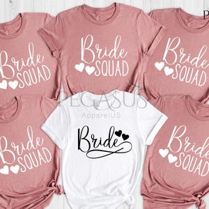 Bride Shirt, Bride Squad Shirt, Bridal Gift, Wedding Gift, Wife Shirt, Bridesmaid Shirt, Bachelorette Squad Shirts, Bachelorette Shirt