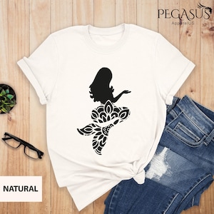 Mermaid Shirt, Mermaid Mandala Shirt, Mermaid Mandala Tee, Mermaid Shirt,Graphic Tee, Mermaid Tee, Mermaid Shirt For Girls